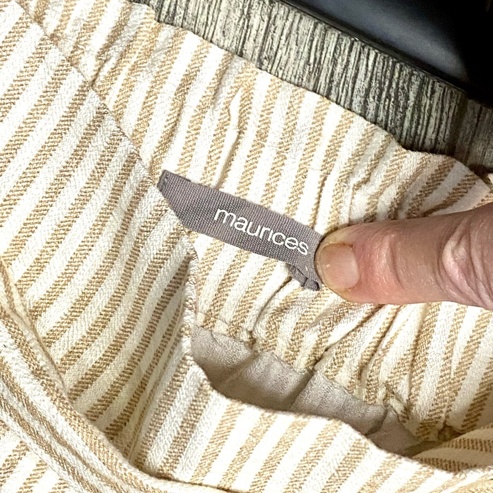 Maurices Cream Wide Leg Knit Pants - Picture 2 of 3